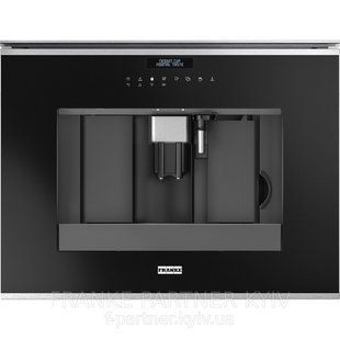 🟥 Вбудована кавомашина Franke Mythos FMY 45 CM XS (131.0627.473) скло, колір чорний / неіржавна сталь. ВИСТАВКОВИЙ ВЗІРЕЦЬ