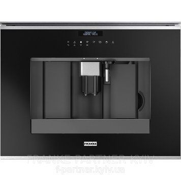 🟥 Вбудована кавомашина Franke Mythos FMY 45 CM XS (131.0627.473) скло, колір чорний / неіржавна сталь. ВИСТАВКОВИЙ ВЗІРЕЦЬ