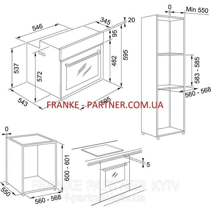 Franke-Partner.com.ua ➦  Духова шафа піролітична Franke Mythos FMY 99 P BK (116.0613.709) скло, колір чорний