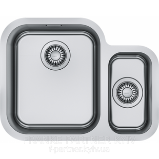 Franke-Partner.com.ua ➦  🟥 Кухонна мийка Franke Smart SRX 160 | 122.0739.593 | нержавіюча сталь | під стільницю | полірована | комплект: вентиль 3&frac12;" | сифон