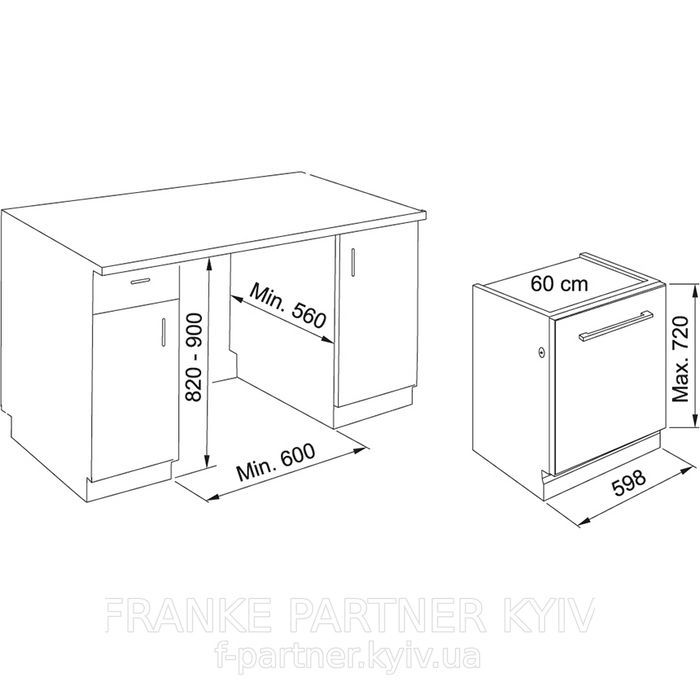 Franke-Partner.com.ua ➦  Посудомийна машина Franke FDW 614 D7P DOS D (117.0611.673) 60 см