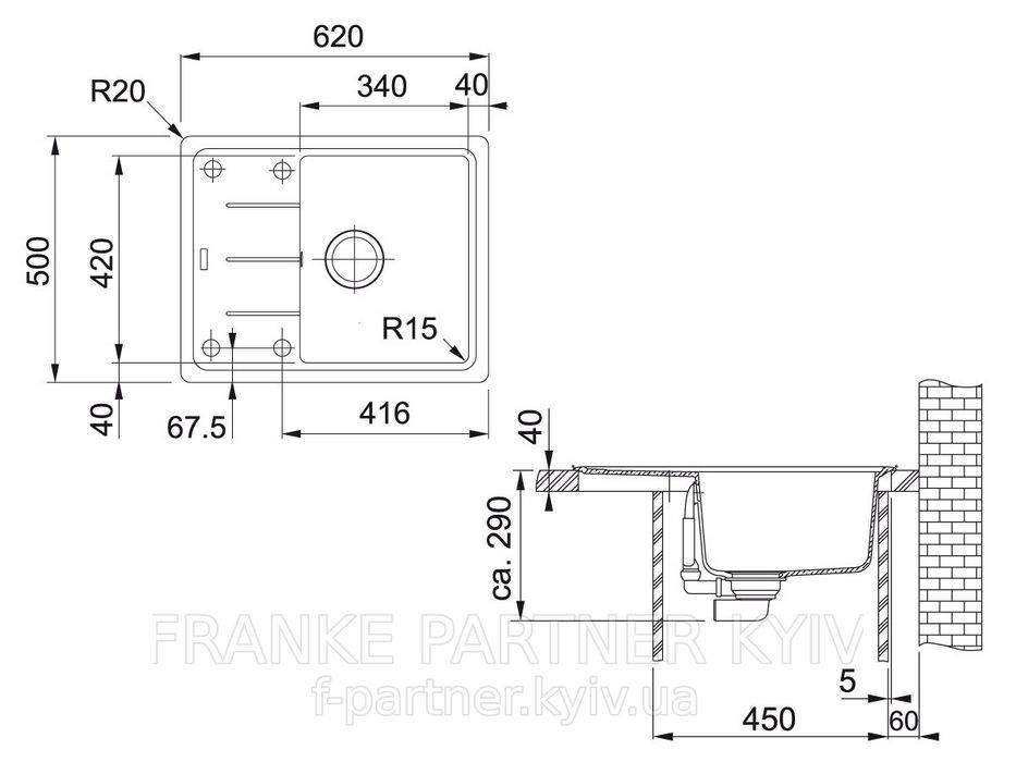 Franke-Partner.com.ua ➦  Кухонная мойка BFG 611-62