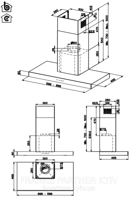 Franke-Partner.com.ua ➦  Витяжка FCR 925 TC BK/XS