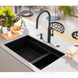 ⬛️ Кухонная мойка Franke KUBUS 2 KNG 120 Black Edition | гранитная | под столешницу | чёрный матовый | коврик Rollmat в комплекте | 125.0750.763
