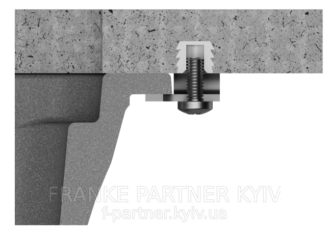 Franke-Partner.com.ua ➦  Набір кріплень Franke для монтажу мийок під стільницю в стільниці товщиною від 12 мм |133.0730.139 |