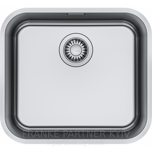 Franke-Partner.com.ua ➦  🟥 Кухонна мийка Franke Smart SRX 110-45 | 122.0739.592 | нержавіюча сталь | під стільницю | полірована | комплект: вентиль 3&frac12;" | сифон