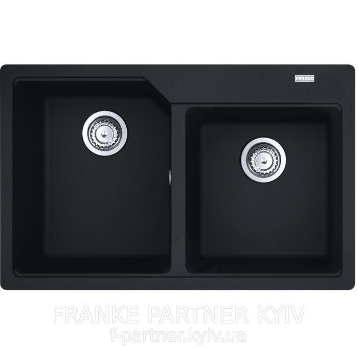 Franke-Partner.com.ua ➦  ⬛️ Кухонна мийка Franke Urban UBG 620-78 | 114.0701.791 | гранітна | врізна | Чорний матовий | комплект: коландер | вентиль 3&frac12;" | сифон