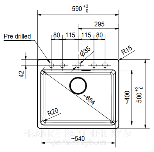 Franke-Partner.com.ua ➦  Кухонна мийка Franke MRG 610-54 FTL&nbsp;