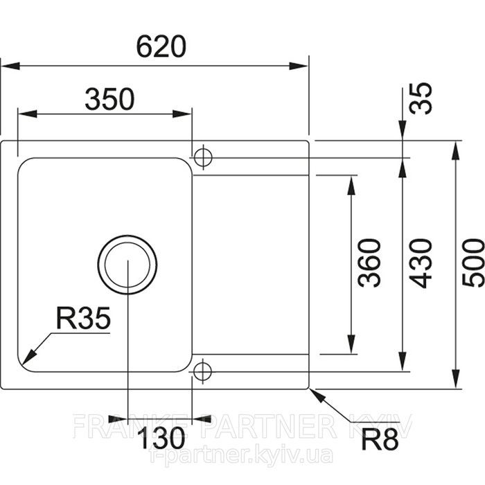 Franke-Partner.com.ua ➦  Кухонная мойка OID 611-62