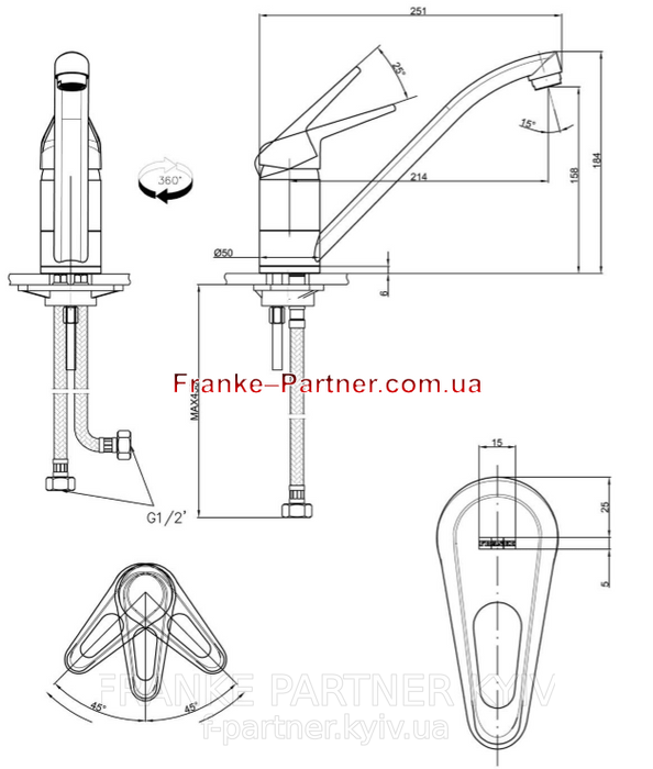 Franke-Partner.com.ua ➦  Смеситель Franke Novara-Plus