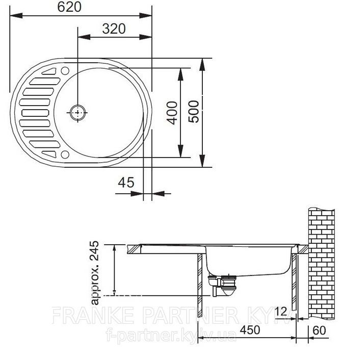 Franke-Partner.com.ua ➦  Кухонна мийка ROG 611-62