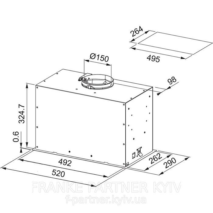 Franke-Partner.com.ua ➦  copy_Кухонна витяжка Franke Box Flush EVO FBFE