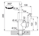 🟥 Кухонний змішувач Franke Lina L Shape Pull Out 115.0728.486 - витяжний вилив, сірий камінь