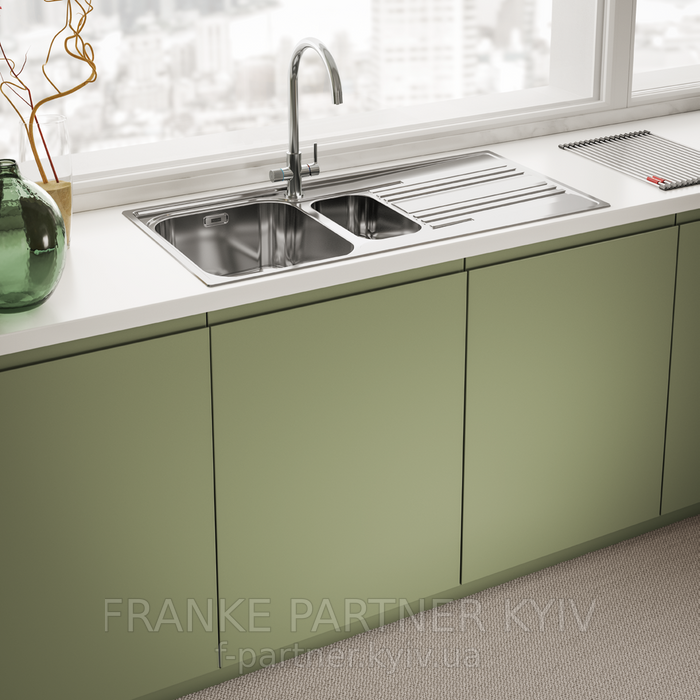Franke-Partner.com.ua ➦  🟥 Кухонний змішувач Franke Lina J Clear Water | 120.0730.806 | підключення до фільтра | хром