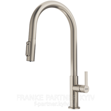 Franke-Partner.com.ua ➦  🟥 Кухонний змішувач Franke Maris Slim J Clear Water | 120.0730.870 | функція душу | витяжний вилив | підключення до фільтра | хром