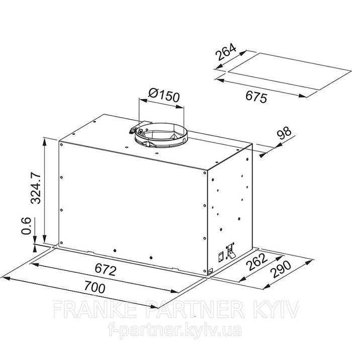 Franke-Partner.com.ua ➦ Кухонна витяжка Franke Box Flush EVO FBFE Franke-Partner.com.ua ➦ Кухонна витяжка Franke Box Flush EVO FBFE