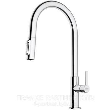 Franke-Partner.com.ua ➦  🟥 Кухонний змішувач Franke Maris Slim J Clear Water | 120.0730.870 | функція душу | витяжний вилив | підключення до фільтра | хром