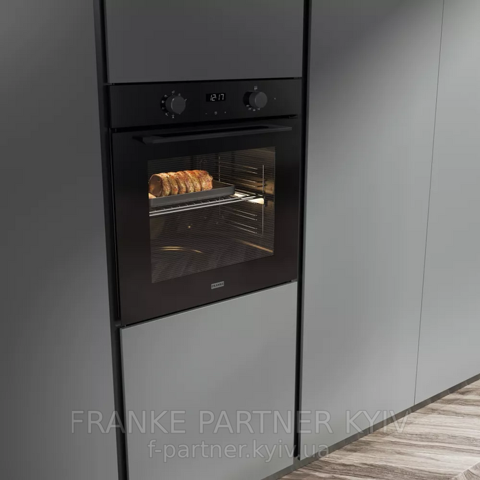 Franke-Partner.com.ua ➦  🟥 Духова шафа Franke Maris FMA 86 H TBK | 116.0718.940 | чорне скло | 8 функцій | 71 літр
