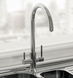 🟥 Кухонный смеситель с подключением к фильтру воды Franke Lina Clear Water (120.0703.746) Черный матовый