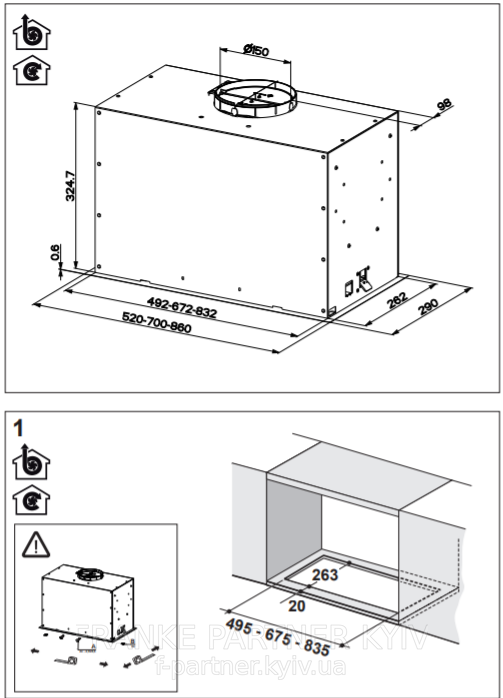 Franke-Partner.com.ua ➦  copy_Кухонна витяжка Franke Box Flush EVO FBFE